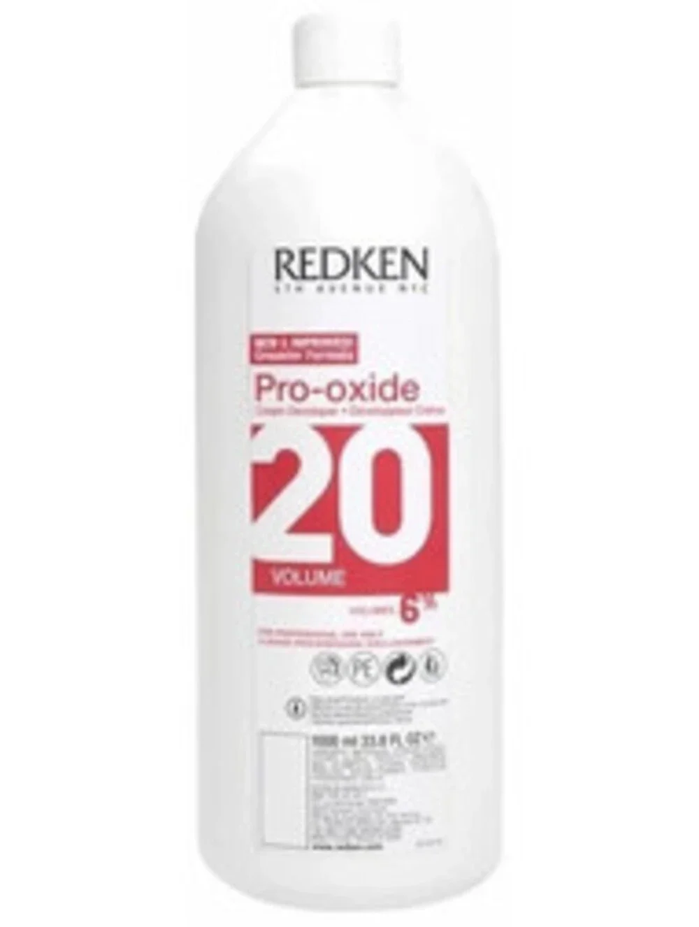Redken Pro-Oxide Hair Color Cream Developer 20 Volume 33.8oz/1000ml